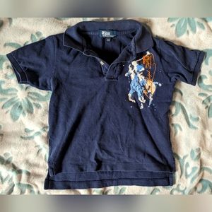 Polo by Ralph Lauren 3T Navy Blue Polo Short Sleeves Shirt